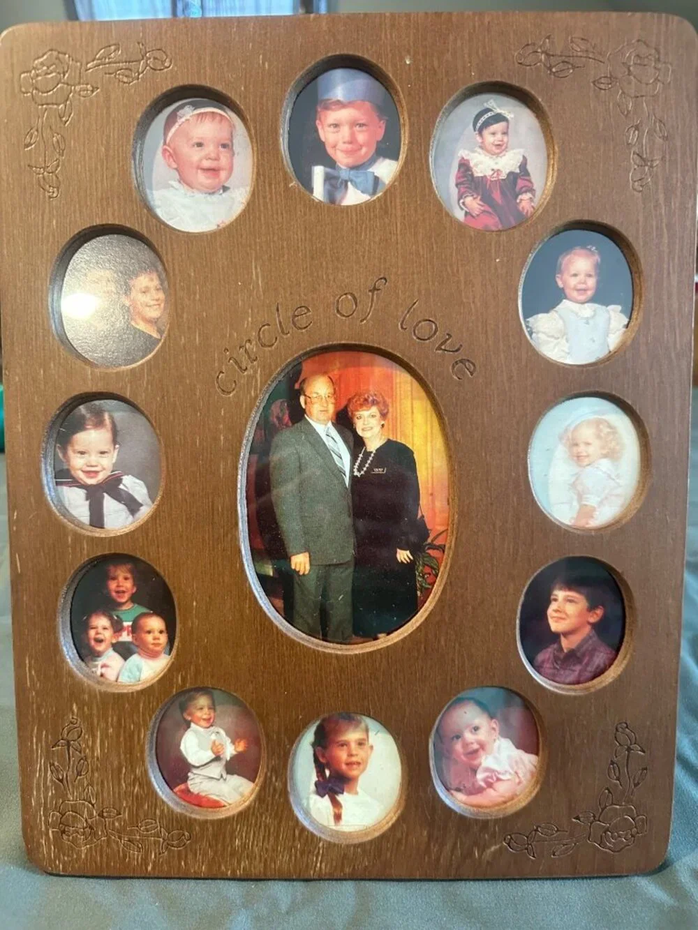 Circle Of Love Wooden Collage Frame Family Tree 13 Pictures K-12 Graduation